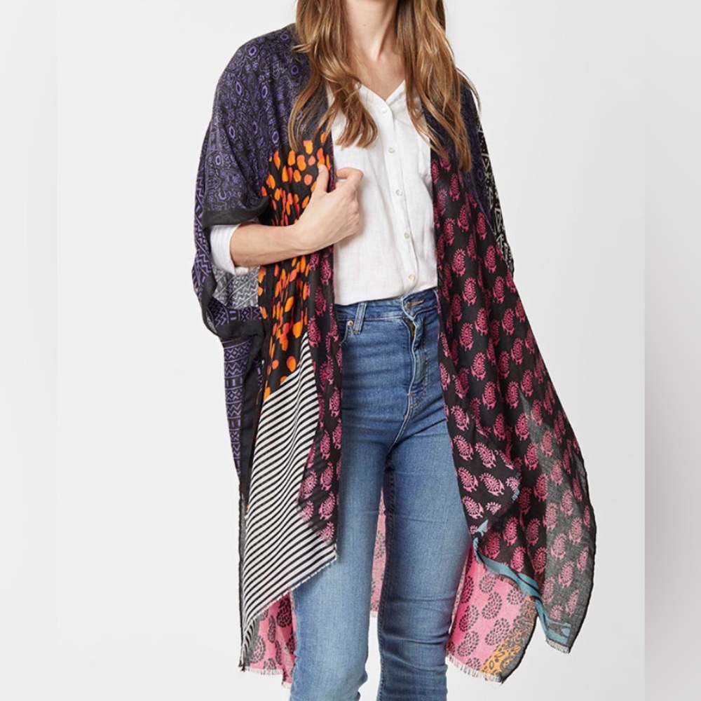 Colorful Patterned Kimono